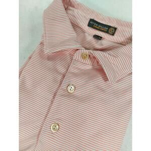 Peter Millar Shirt Mens Large Summer Comfort Golf Polo Striped Large Summer